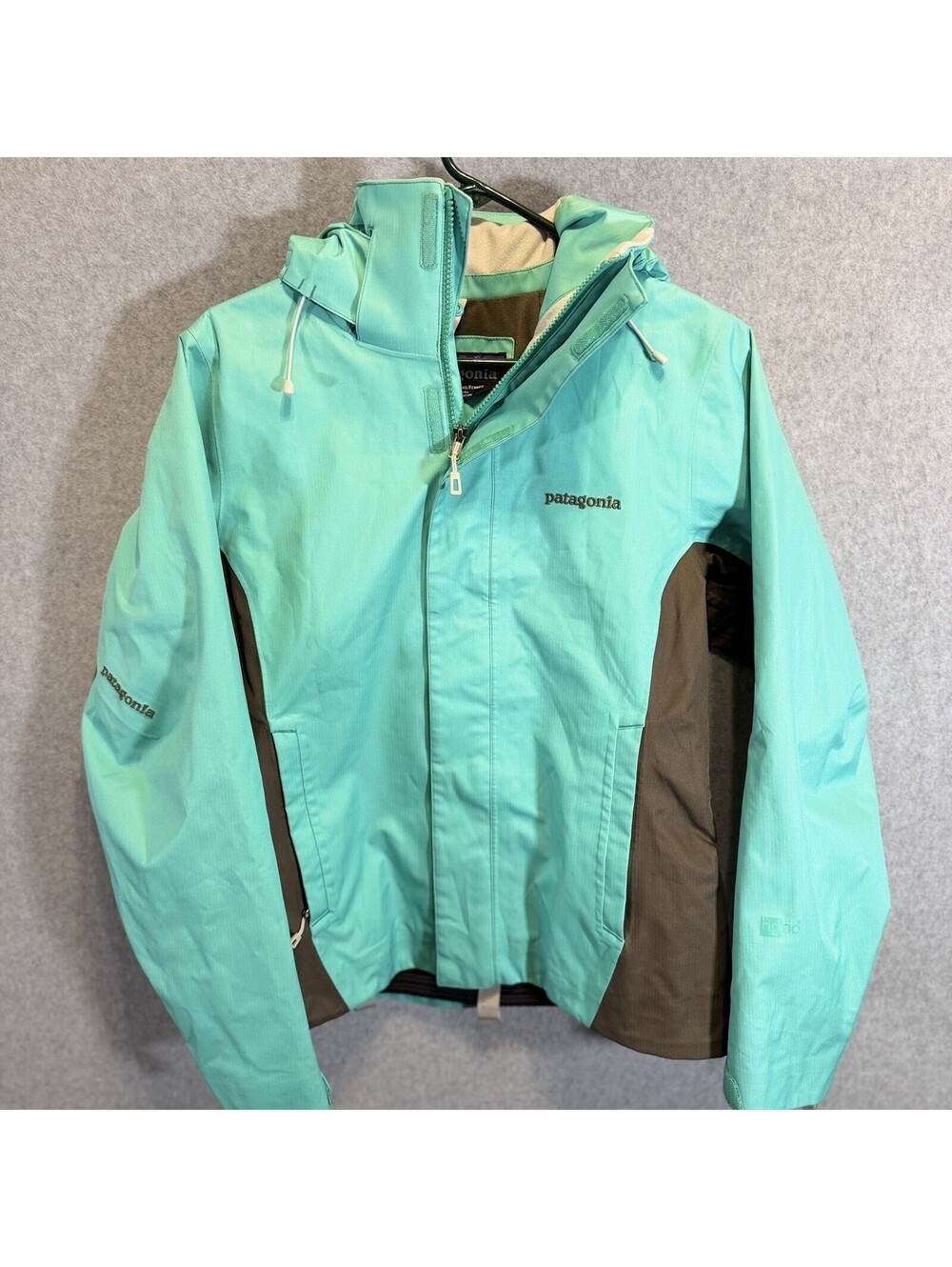 Patagonia Blue Recco H2no Insulated Hooded Ski Snowboard Jacket Women’s Sz S